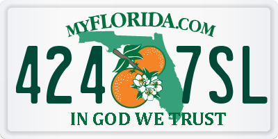 FL license plate 4247SL
