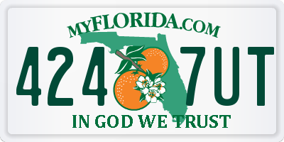 FL license plate 4247UT