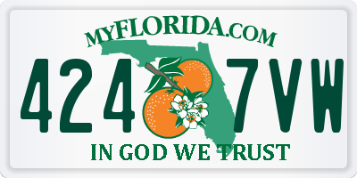 FL license plate 4247VW
