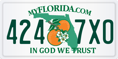 FL license plate 4247XO