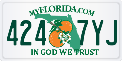 FL license plate 4247YJ
