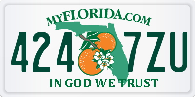 FL license plate 4247ZU