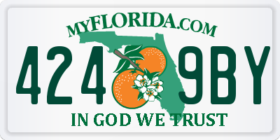 FL license plate 4249BY