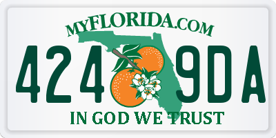 FL license plate 4249DA