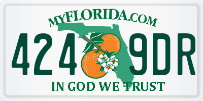 FL license plate 4249DR