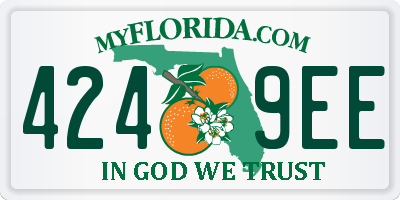 FL license plate 4249EE