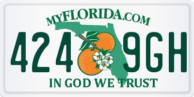 FL license plate 4249GH