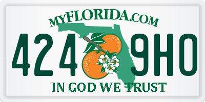 FL license plate 4249HO
