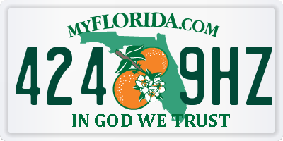 FL license plate 4249HZ