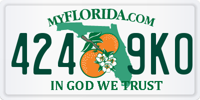 FL license plate 4249KO