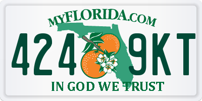 FL license plate 4249KT
