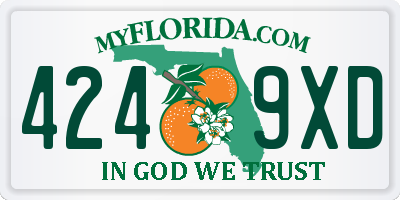 FL license plate 4249XD