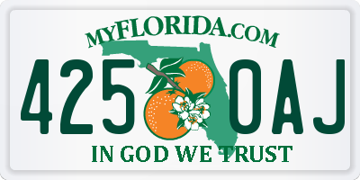 FL license plate 4250AJ