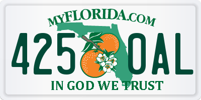 FL license plate 4250AL