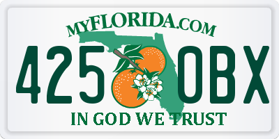 FL license plate 4250BX