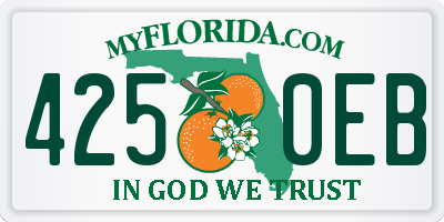 FL license plate 4250EB