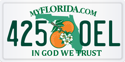 FL license plate 4250EL