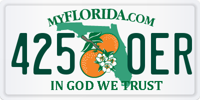FL license plate 4250ER