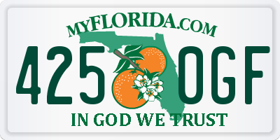 FL license plate 4250GF