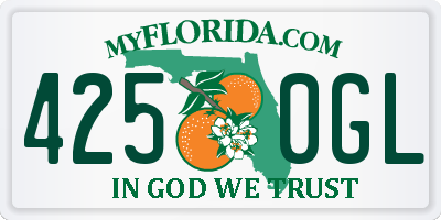 FL license plate 4250GL
