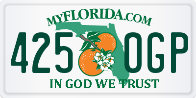 FL license plate 4250GP