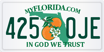 FL license plate 4250JE