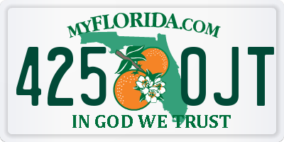 FL license plate 4250JT