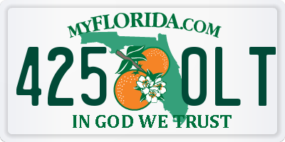 FL license plate 4250LT