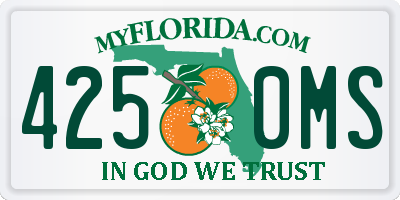 FL license plate 4250MS