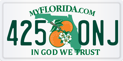 FL license plate 4250NJ