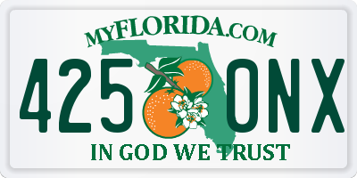 FL license plate 4250NX