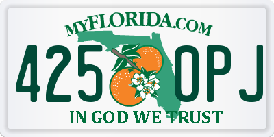 FL license plate 4250PJ