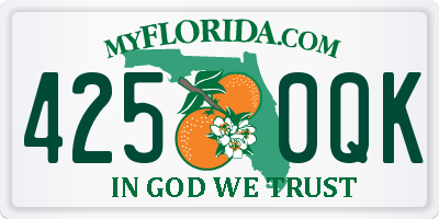 FL license plate 4250QK