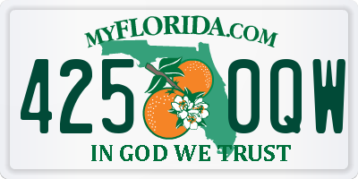 FL license plate 4250QW