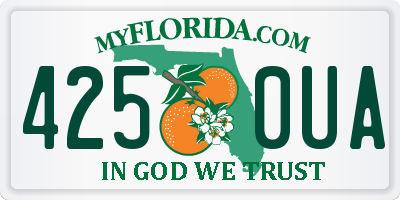 FL license plate 4250UA