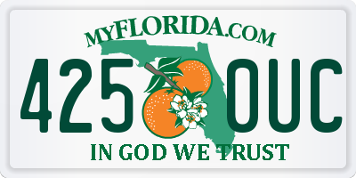 FL license plate 4250UC