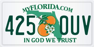 FL license plate 4250UV