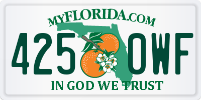 FL license plate 4250WF