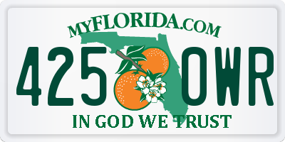 FL license plate 4250WR
