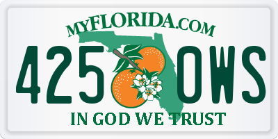 FL license plate 4250WS