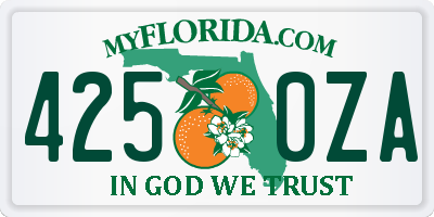 FL license plate 4250ZA
