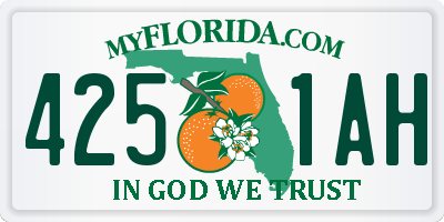 FL license plate 4251AH