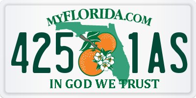 FL license plate 4251AS