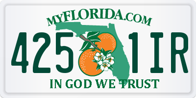 FL license plate 4251IR