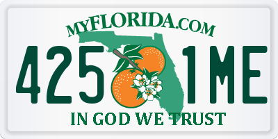 FL license plate 4251ME