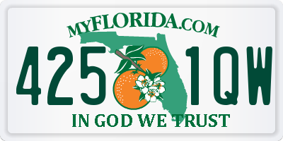 FL license plate 4251QW