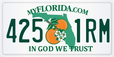 FL license plate 4251RM