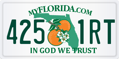 FL license plate 4251RT