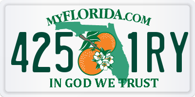 FL license plate 4251RY