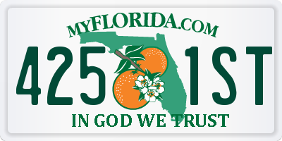 FL license plate 4251ST